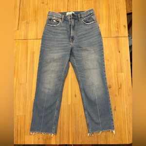 Abercrombie ultra high rise ankle straight jeans
